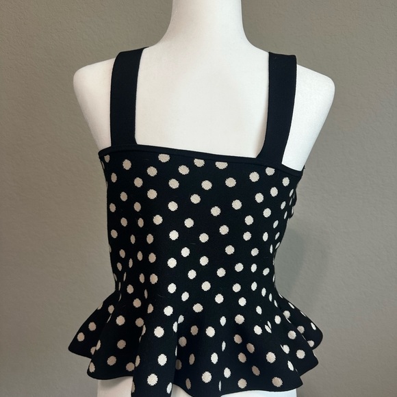 Express like new peplum dot top - Picture 2 of 2